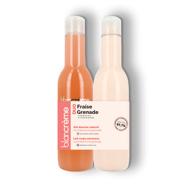 Duo gourmand pour le corps Fraise et Grenade